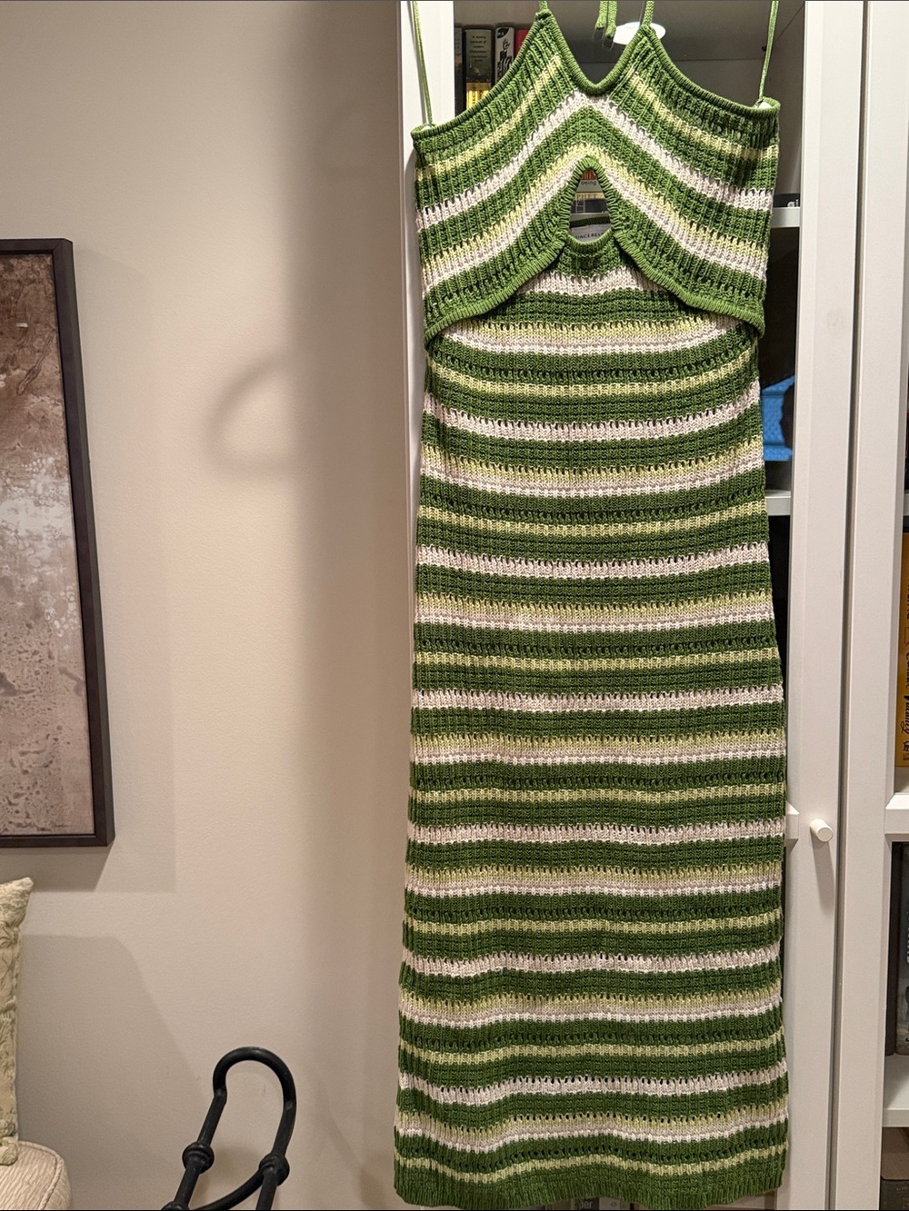 Sincerely Jules Green and Cream Striped Knit Top